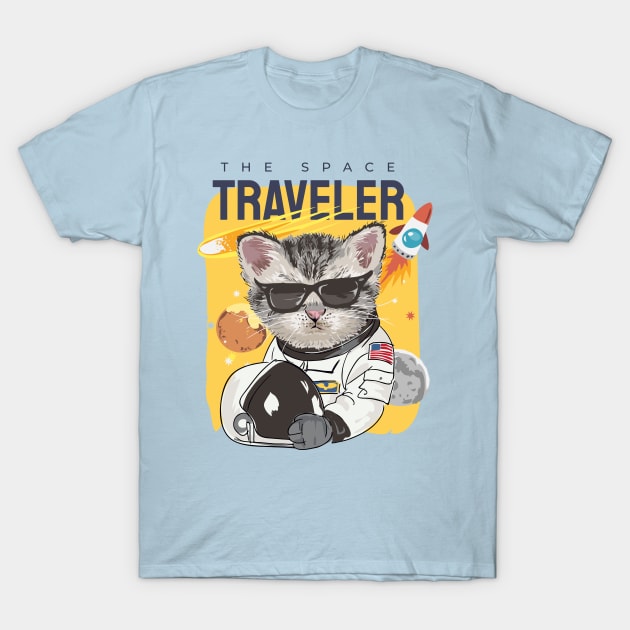 The Space Traveler T-Shirt by DogsandCats